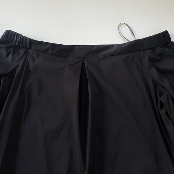 Theory Cotton Poplin Off Shoulder Black Dress - Picture 8 of 14